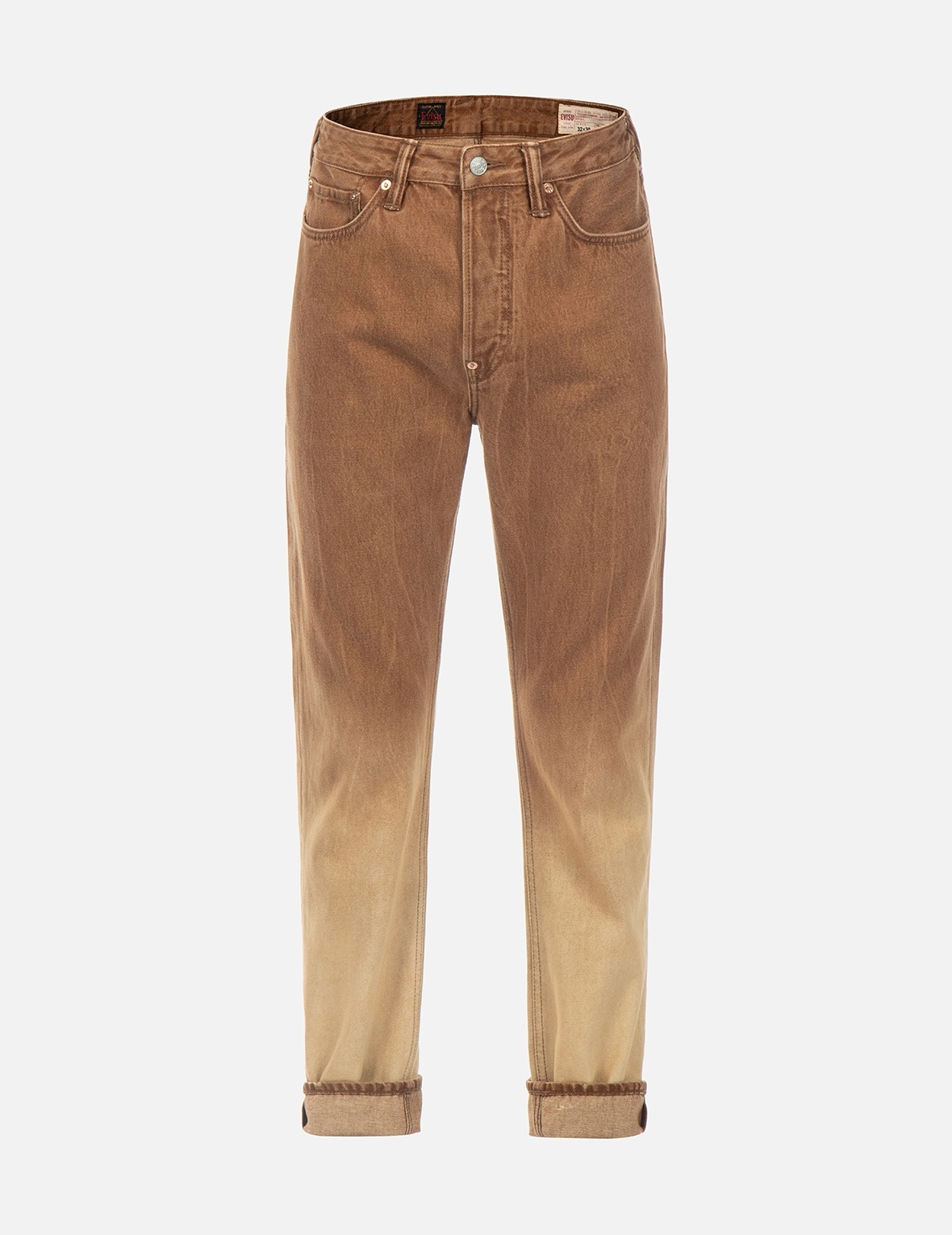 DAICOCK PRINT GRADIENT SPRAY-DYE CARROT-FIT JEANS #2017 - 1