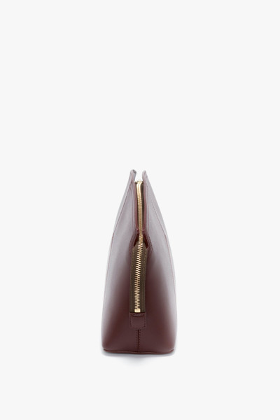 Victoria Beckham Victoria Clutch Bag In Burgundy Leather outlook