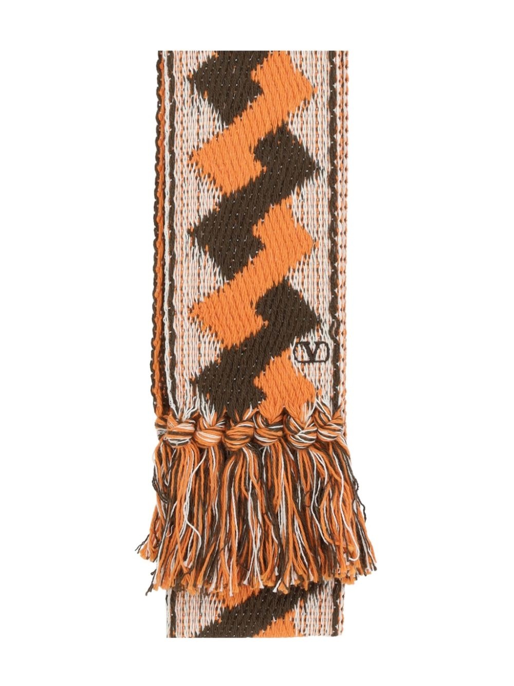 patterned-jacquard scarf - 3