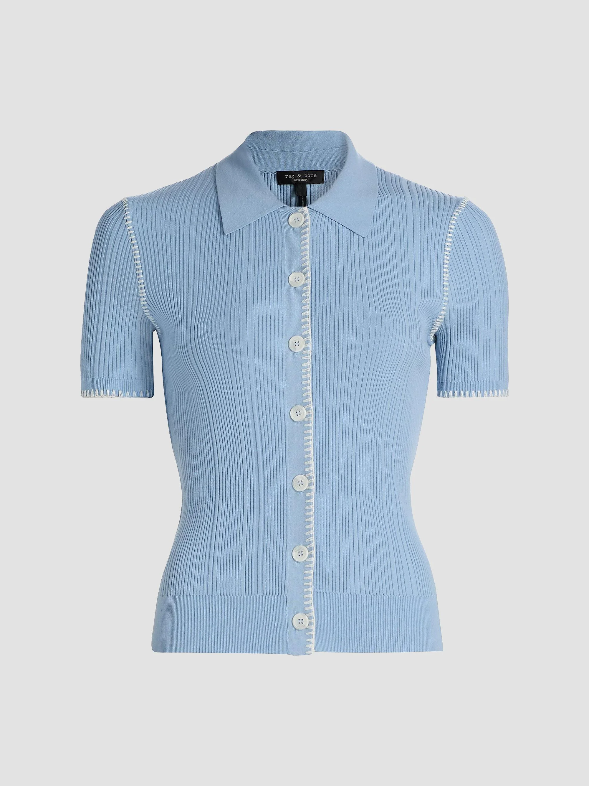 Women's Harper Short-Sleeve Cardigan - Sky - 1
