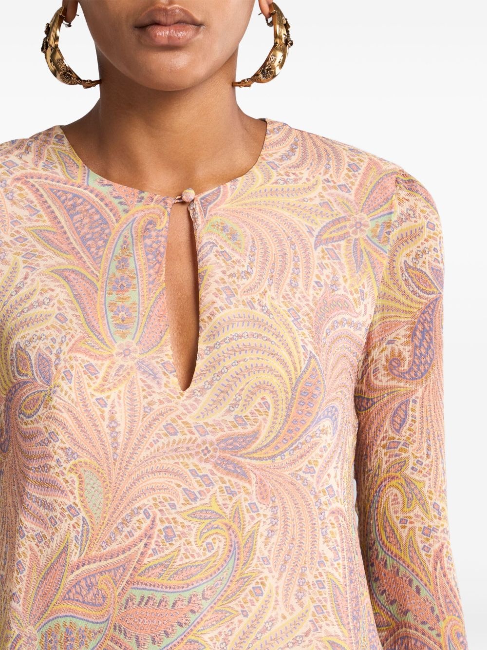 asymmetric silk top - 4