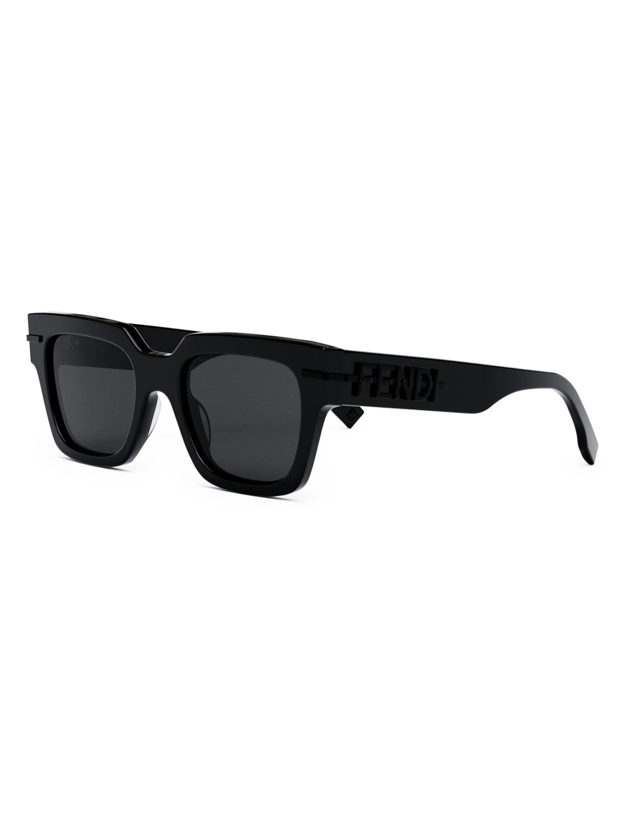 Women's Fendigraphy 51MM Rectangular Sunglasses - Shiny Black - 1