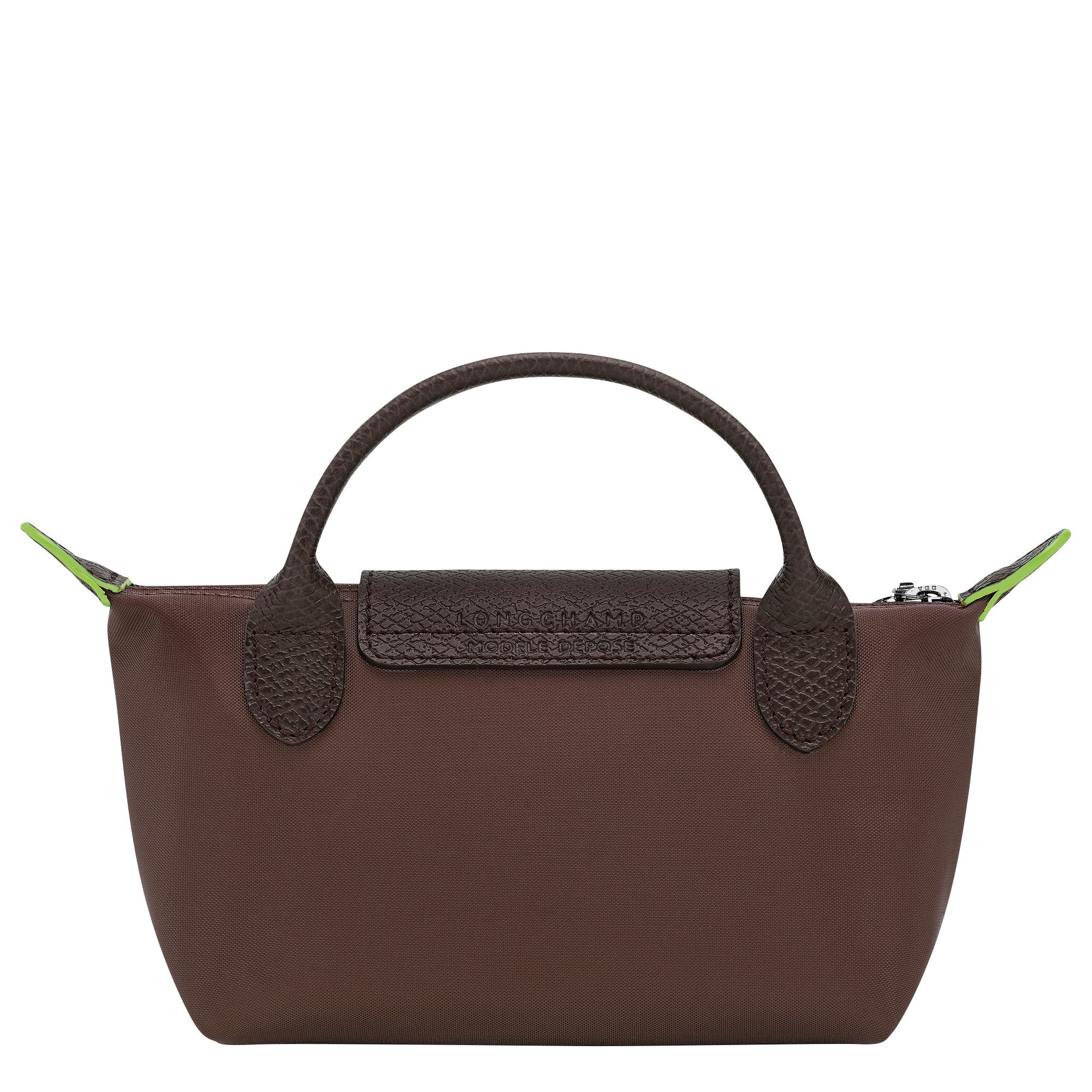 Le Pliage Green Pouch with handle Mocha - Recycled canvas - 4