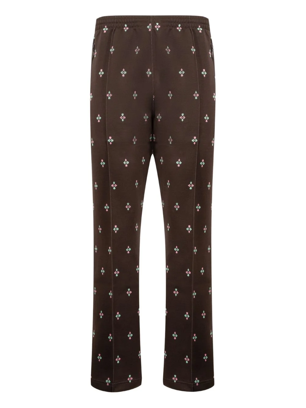 jacquard-pattern track pants - 1