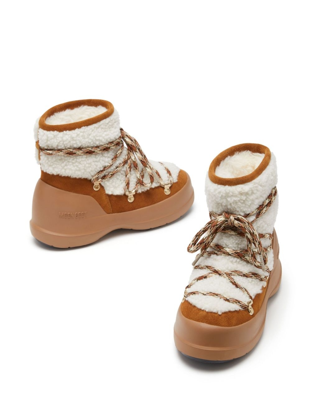 Luna shearling lace-up boots - 4