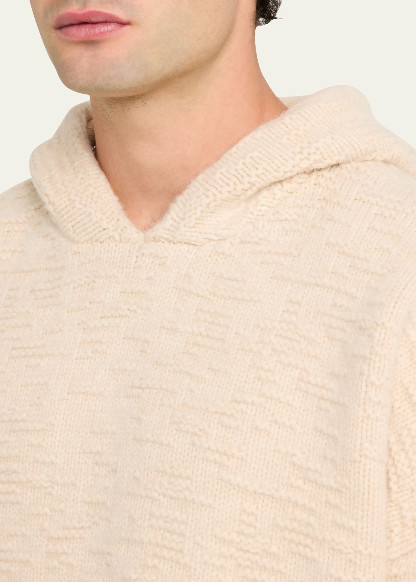 Men's Glitch Jacquard Poncho - 5