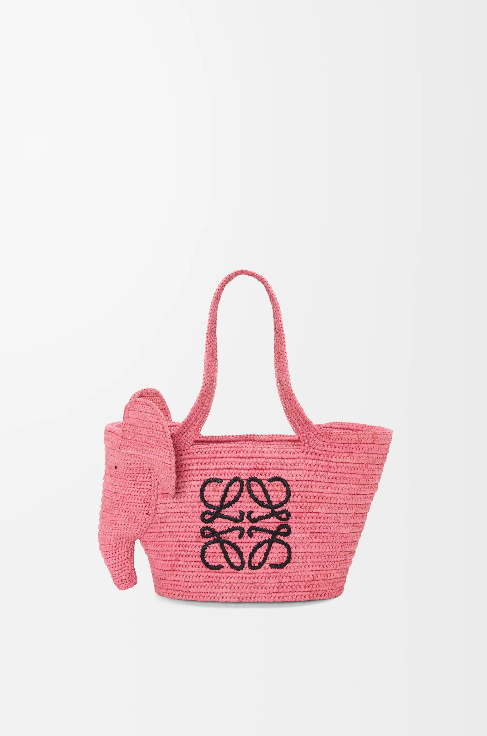 Small Elephant Basket bag in raffia - 1