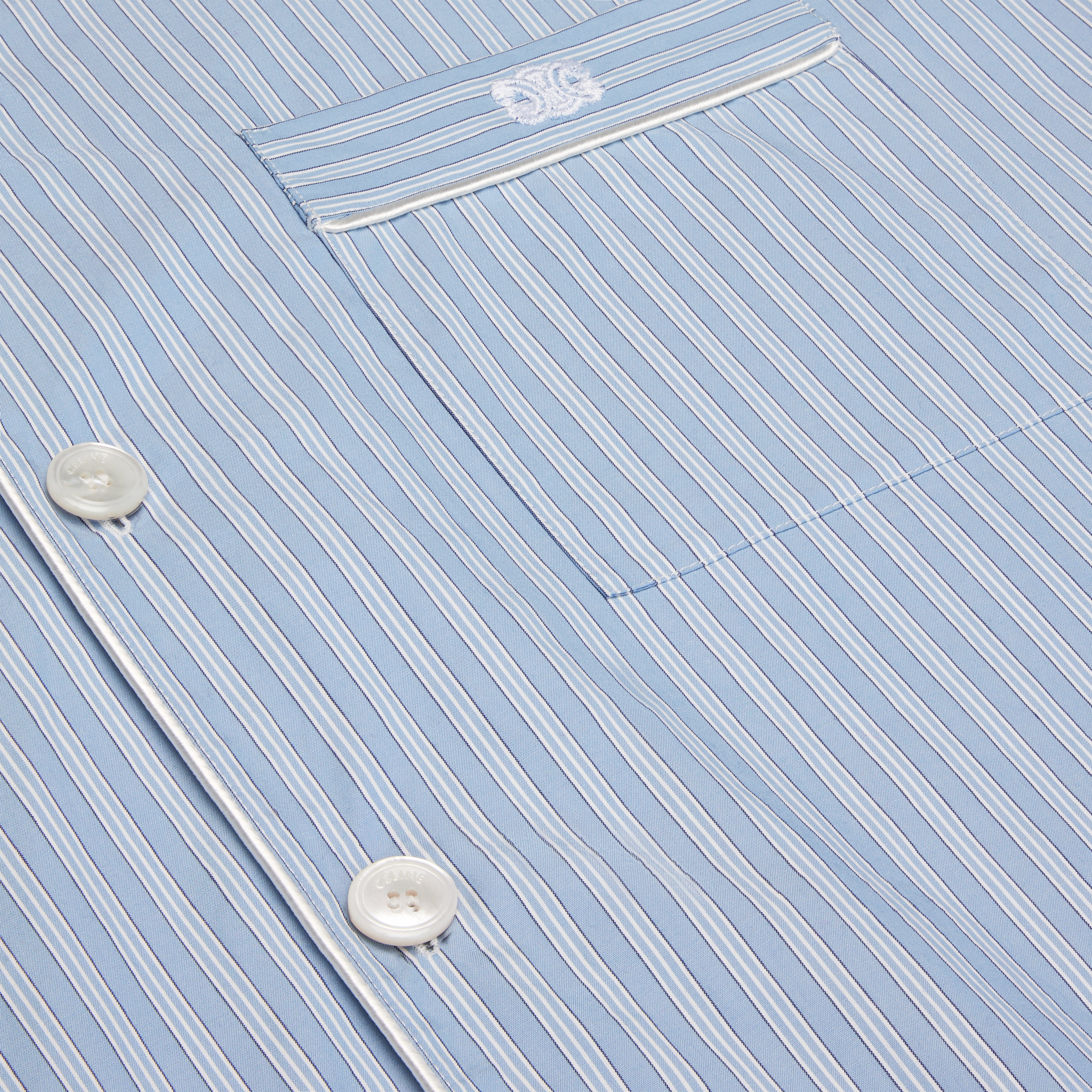 pajama shirt in striped cotton - 4
