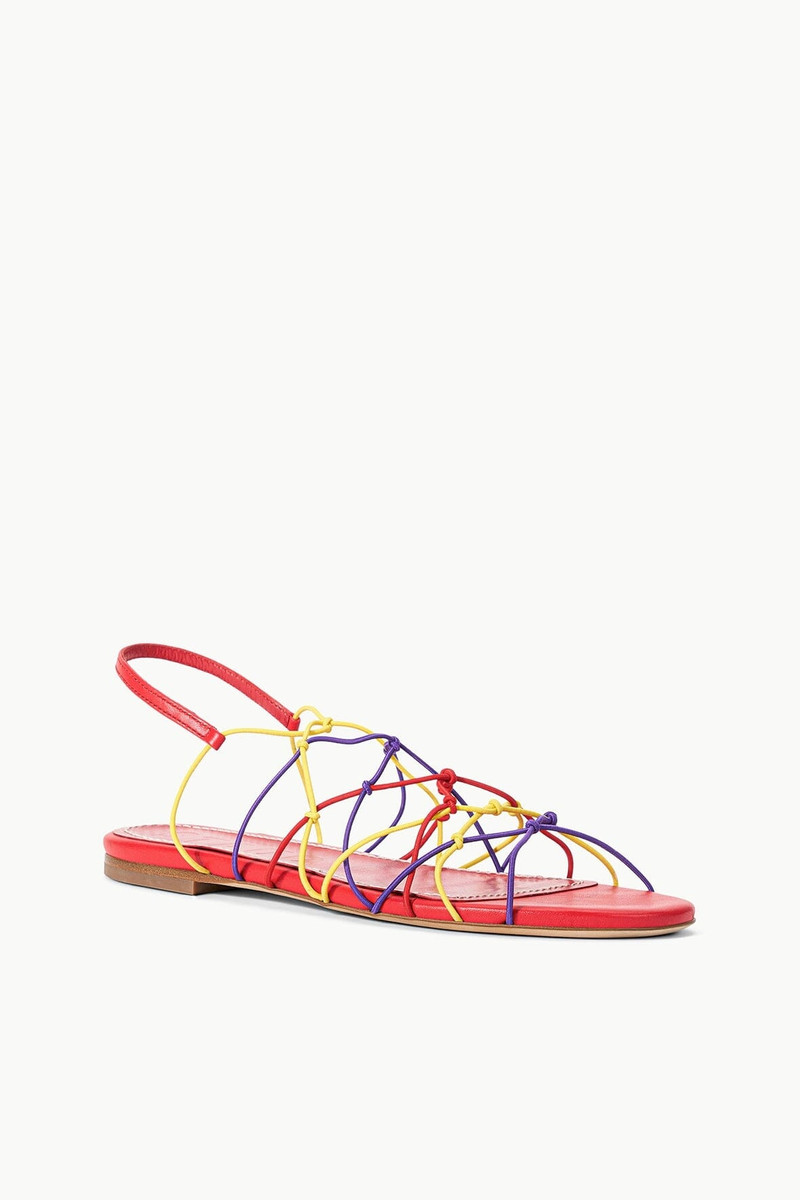 STAUD GIO KNOT SANDAL RED ROSE MULTI 2