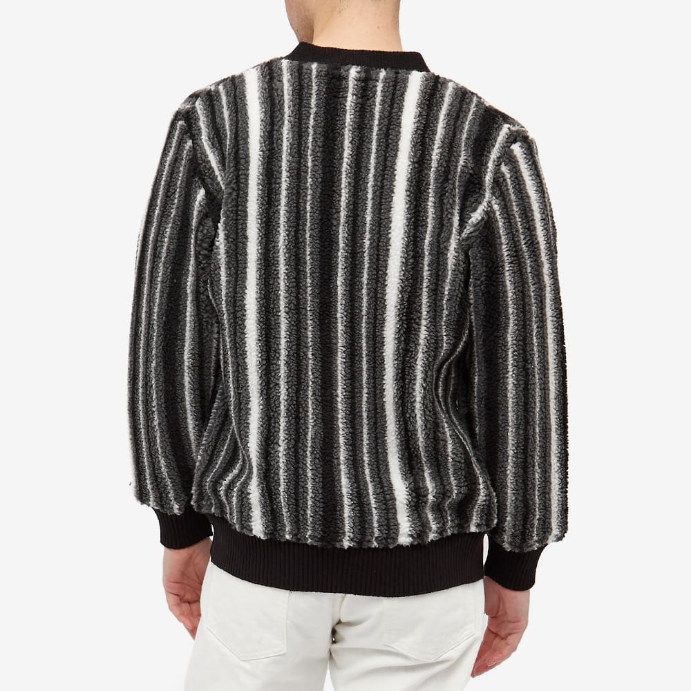 Beams Plus Stripe Fleece Cardigan - 5