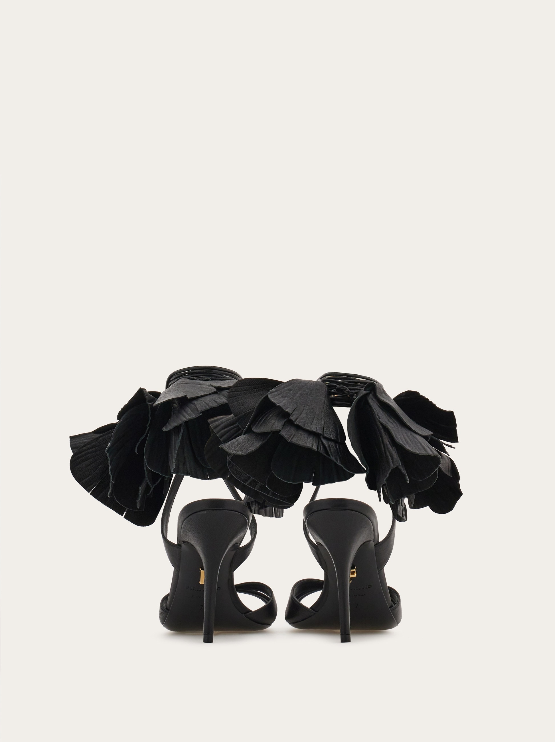 Flower embellished high heel sandal - 4