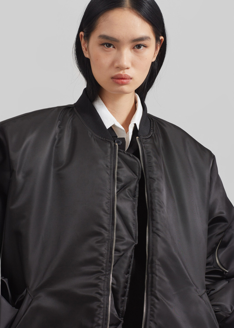Volme Padded Bomber Jacket - Black 5