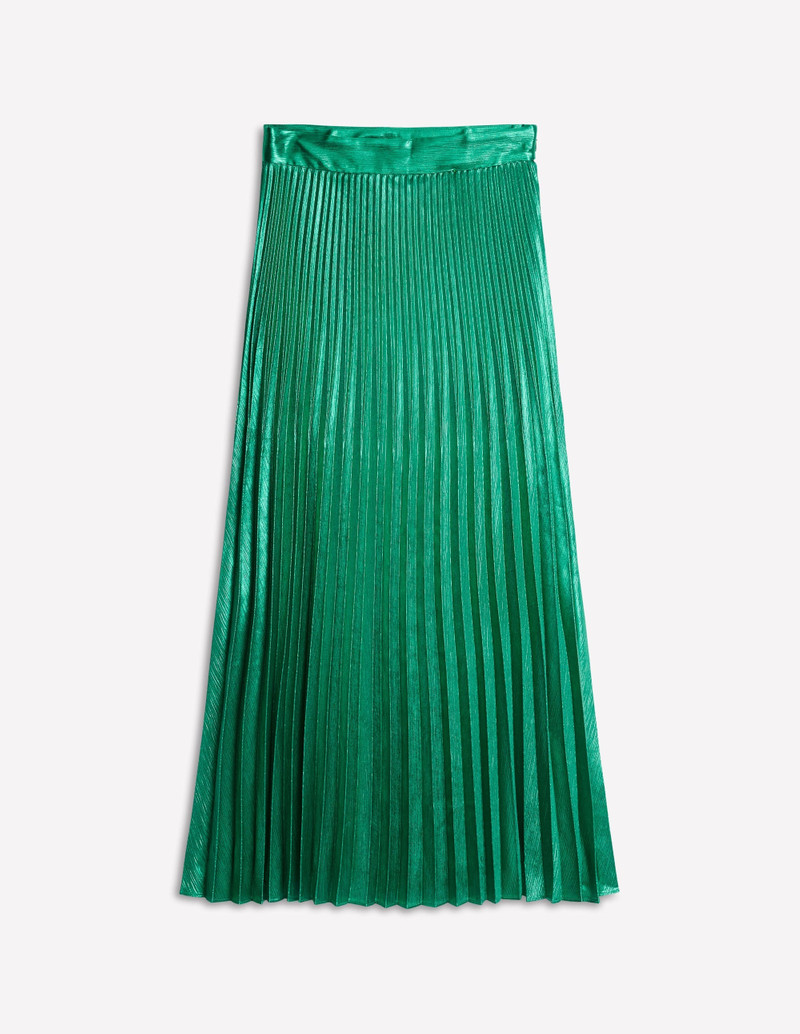Camilla Metallic Midi Skirt-Malachite 1