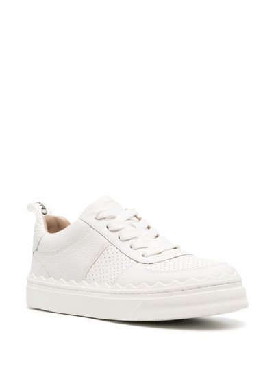 Chloé lace-up leather sneakers outlook