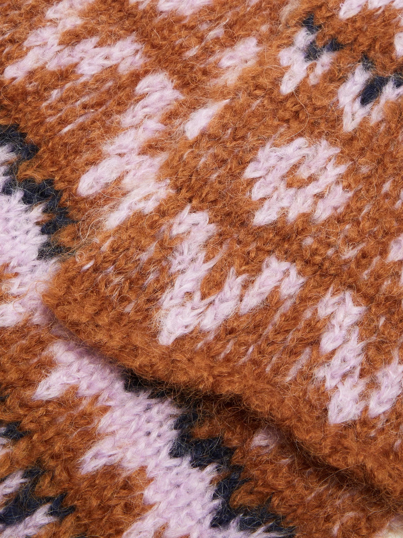 Fair-Isle striped slim alpaca-blend scarf - 3