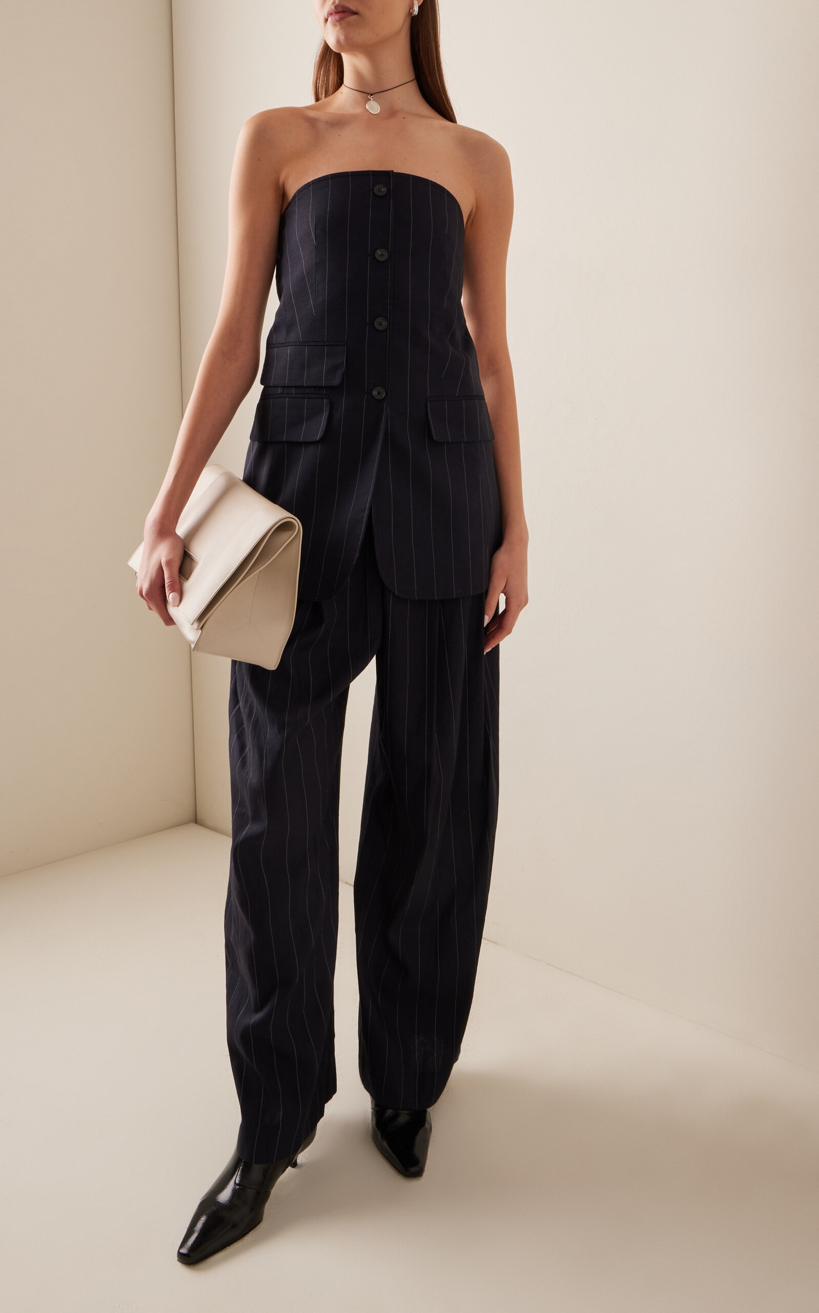 Frankie Shop Strapless Vest The Frankie Shop Sunny Strapless Linen