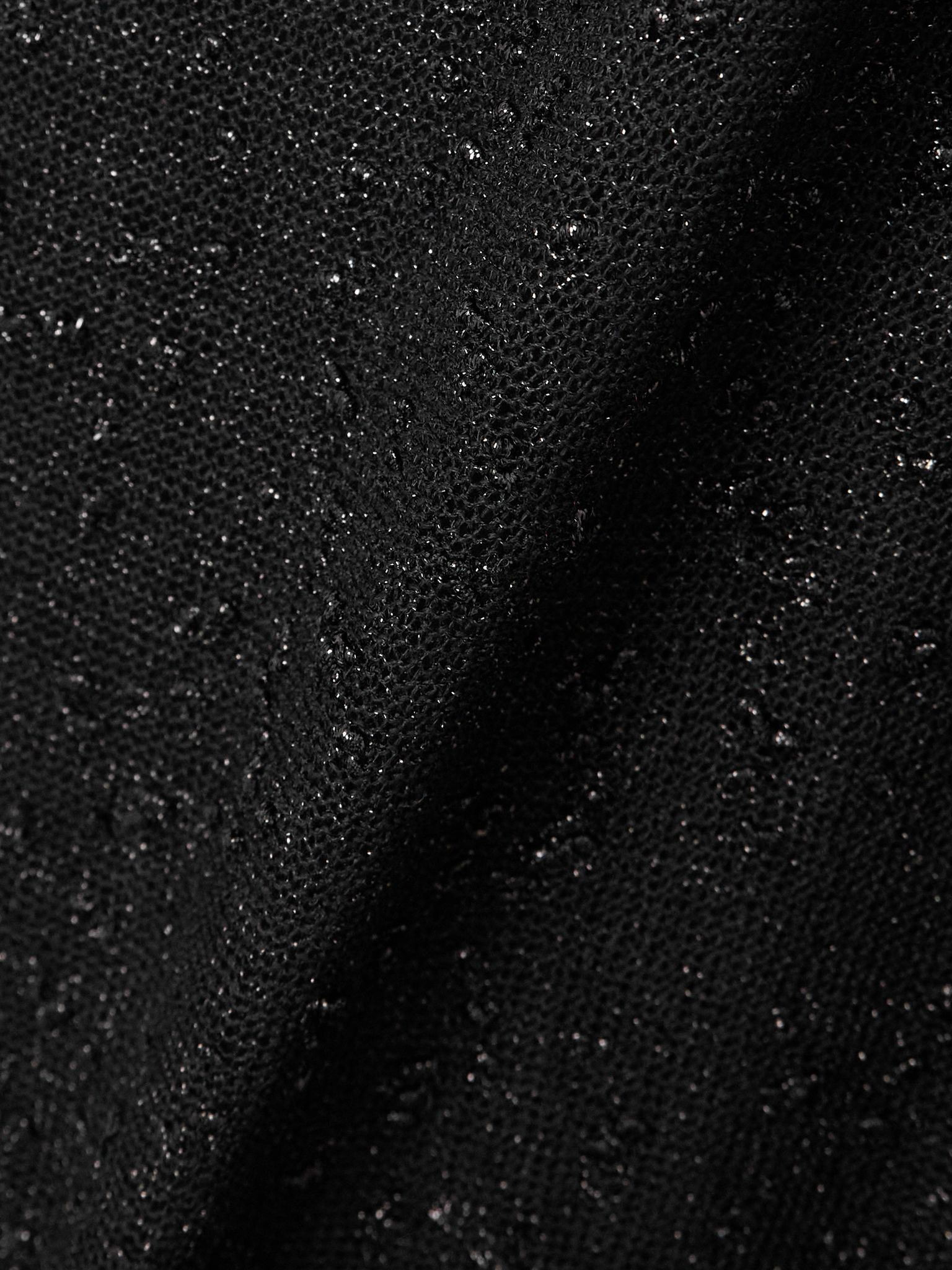 Metallic knitted maxi dress Black - 4