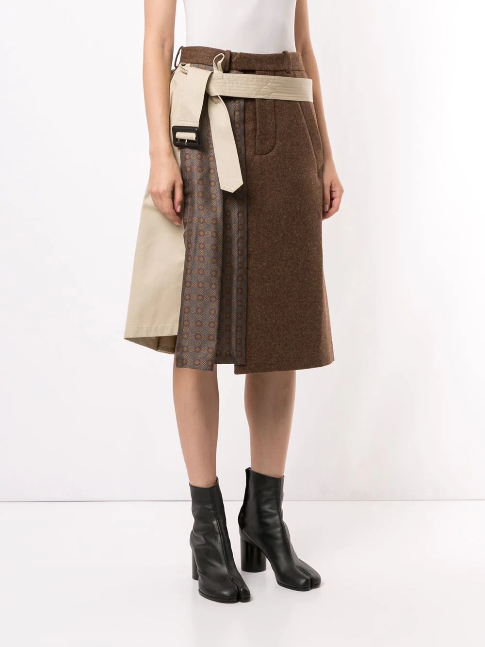 trench detail A-line skirt - 3