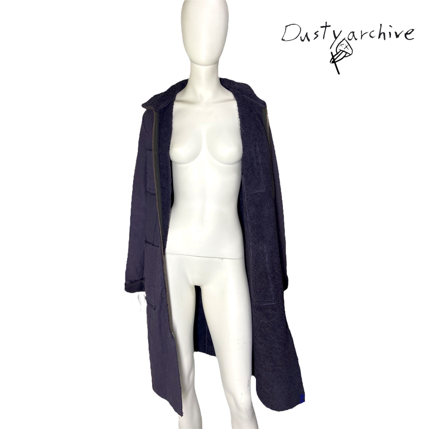 Maison martin margiela 2002 line 6 purple long coat 36 - 4