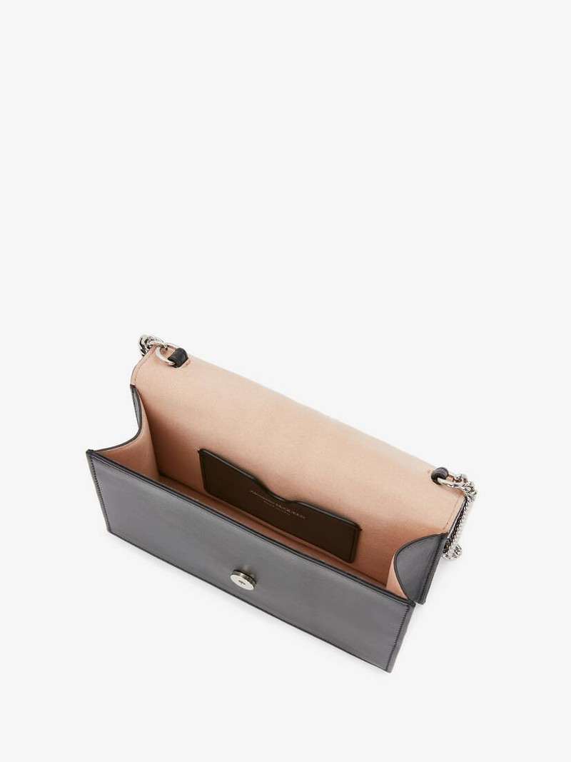 Small Quilted Skull Bag in Black 4