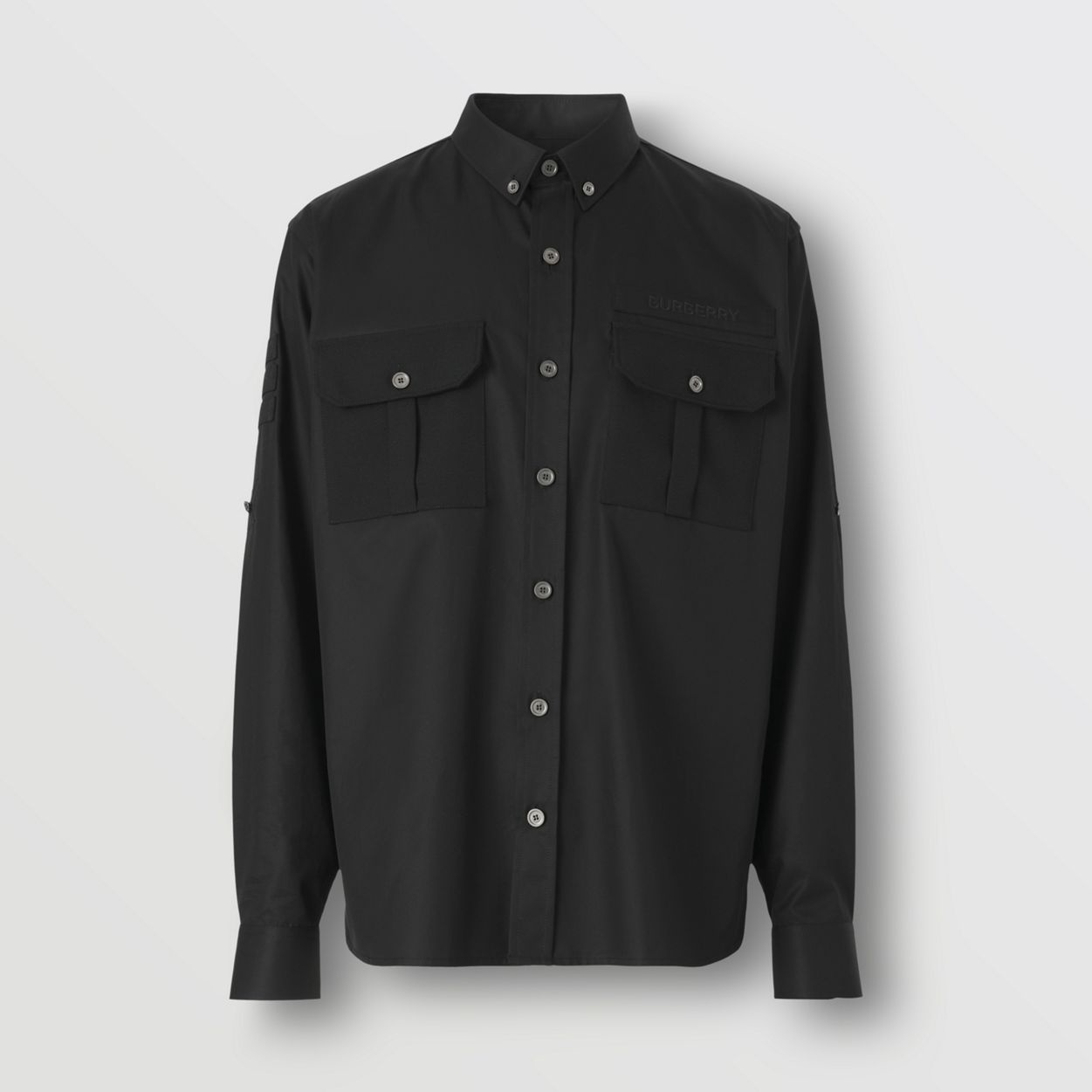 Embroidered Logo Cotton Shirt - 1