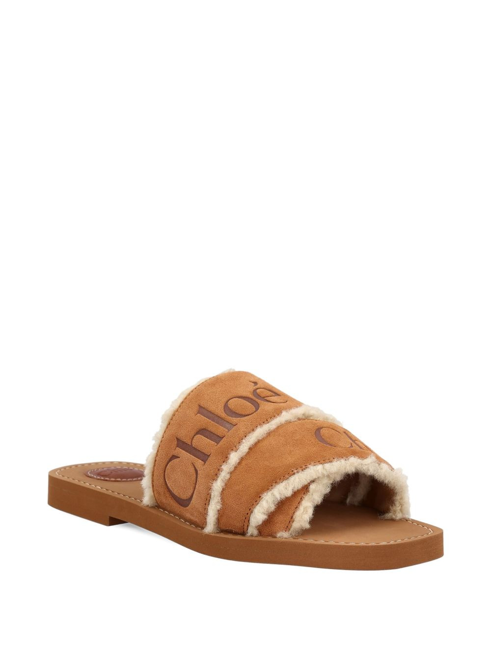Woody logo-embellished shearling sandals - 2
