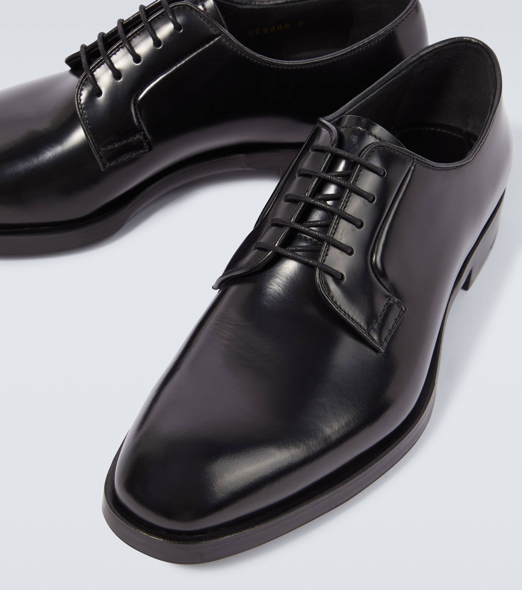 Brushed leather Derby shoes - 3