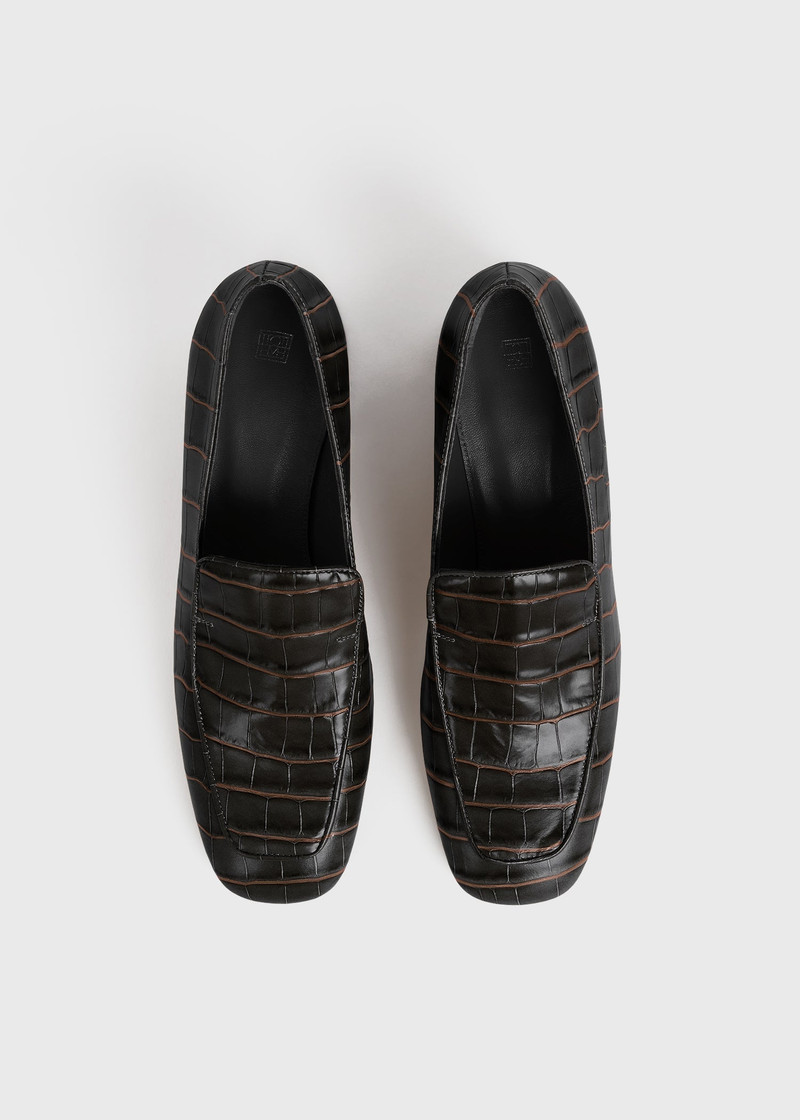 Block-heel pumps dark brown 4