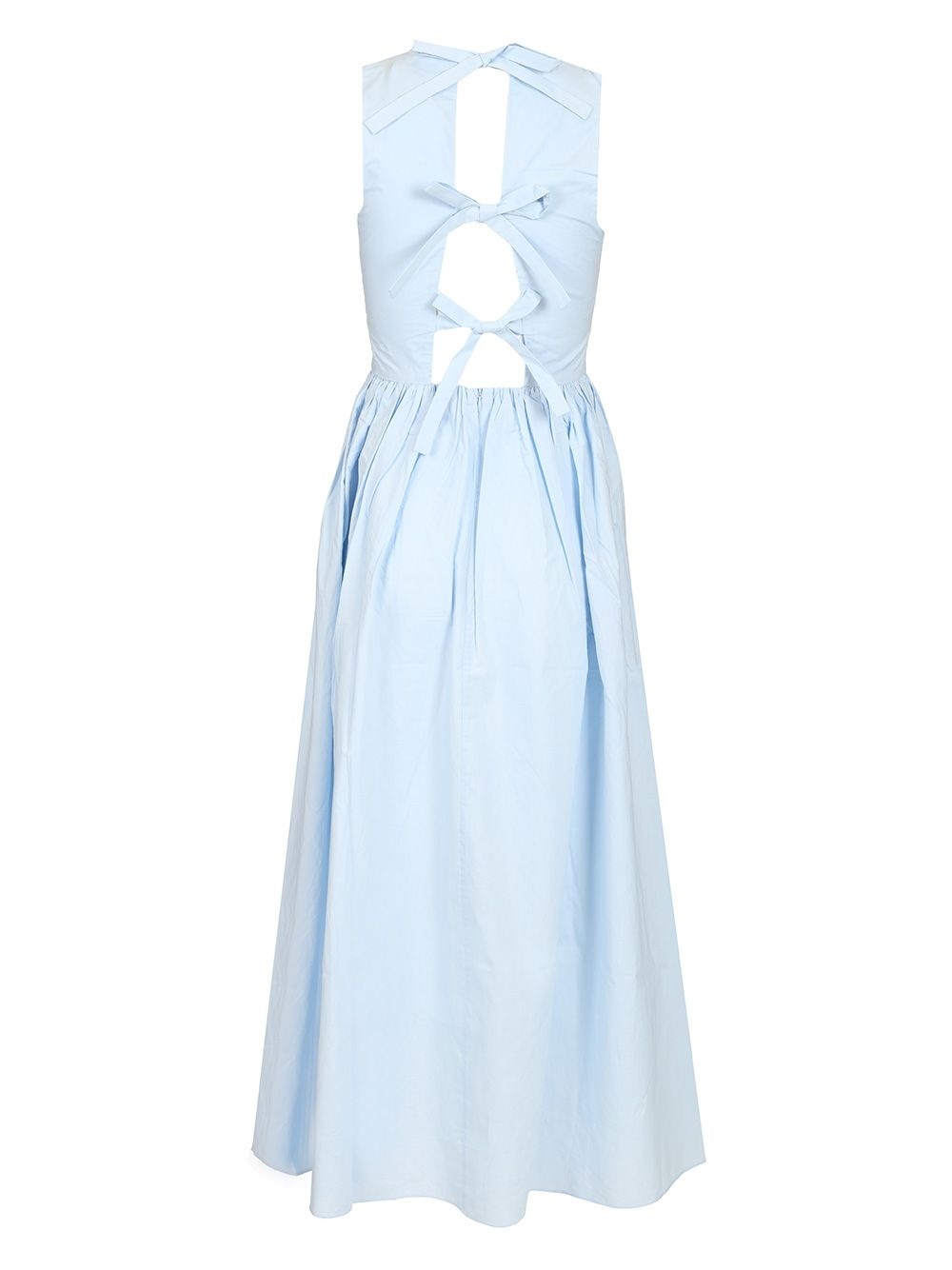 Tie Back Midi Dress Dresses Light Blue - 2