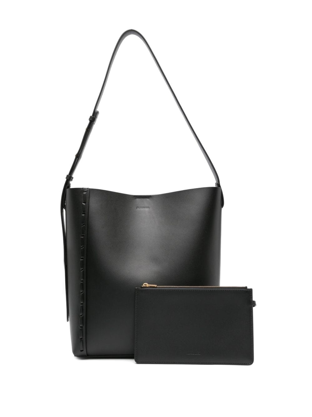 medium leather tote bag - 6