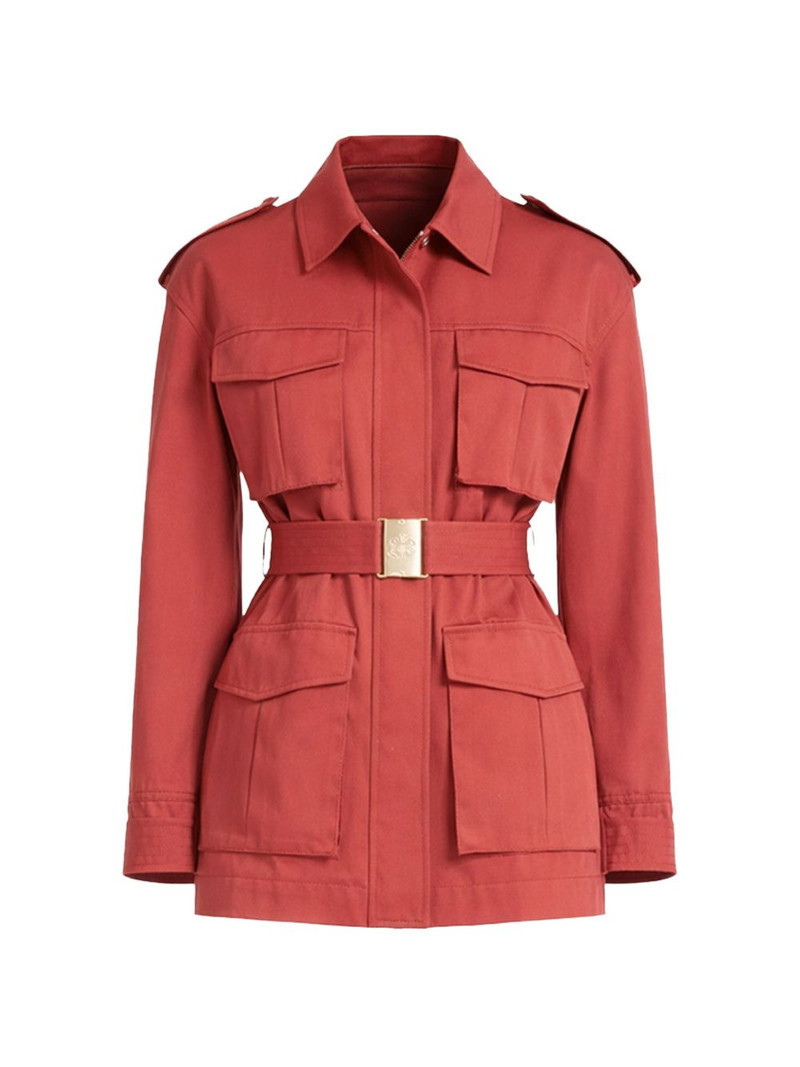 belted gabardine jacket 1