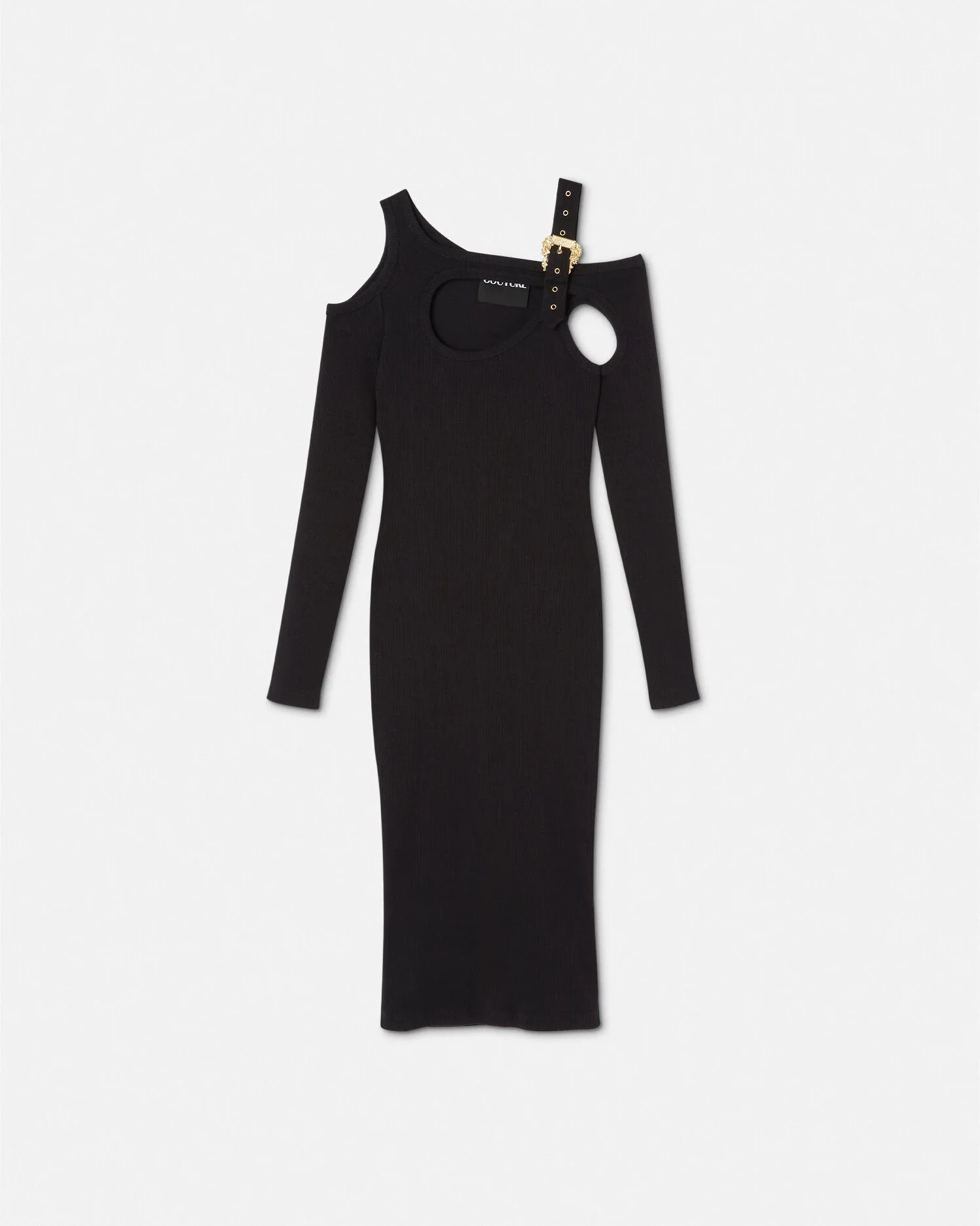 Baroque Buckle Cutout Midi Dress - 1