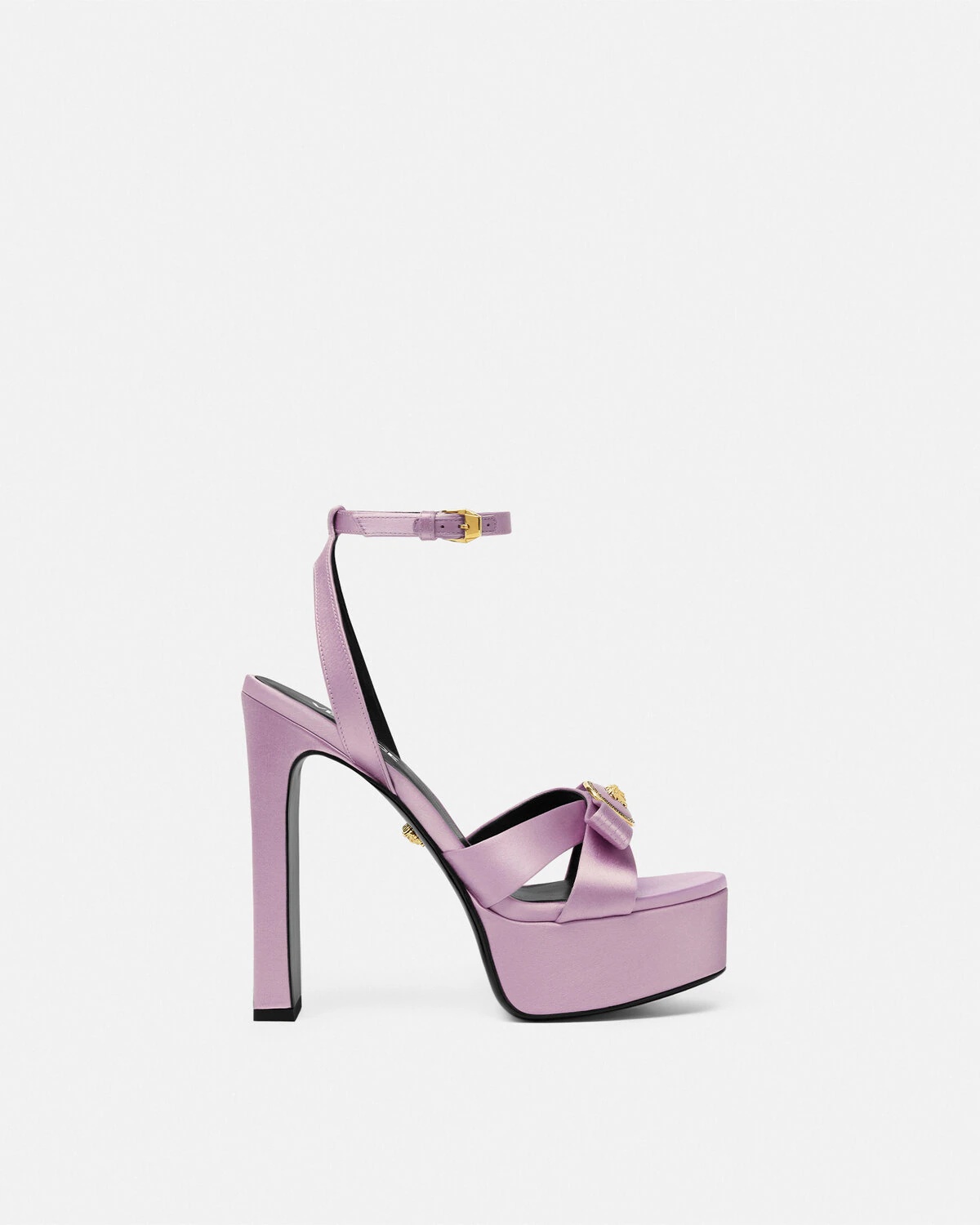 Gianni Ribbon Satin Sandals 140 mm - 1