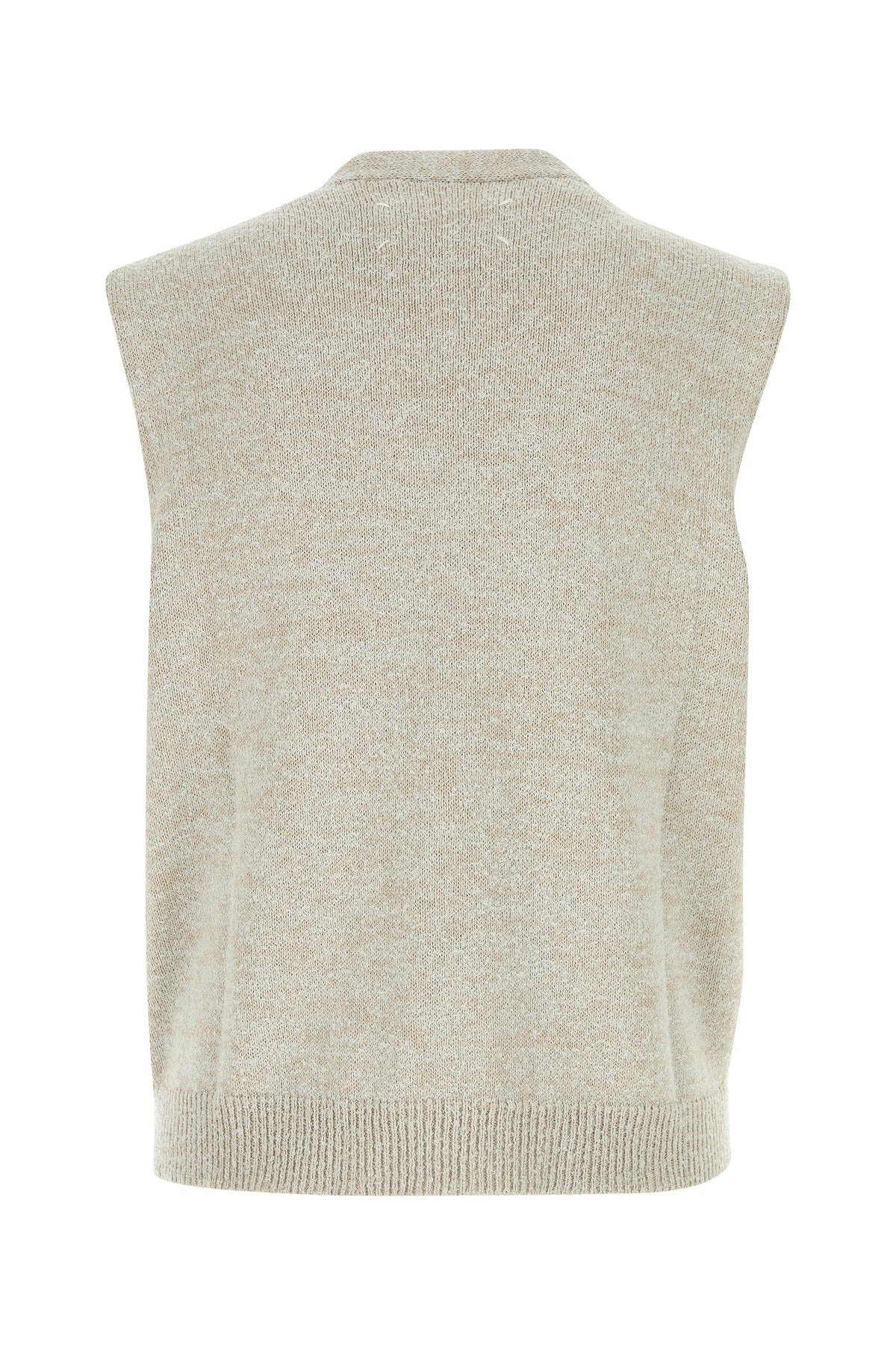 Melange grey cotton blend vest - 2