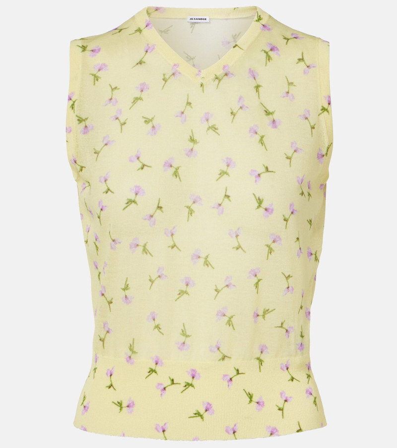Floral cotton-blend top 1