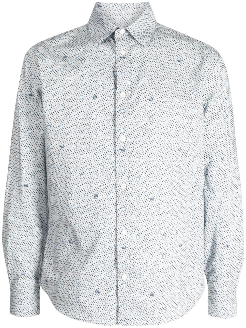 CLASSIC SHIRT IN SHIELD PRINTED COTTON - 4