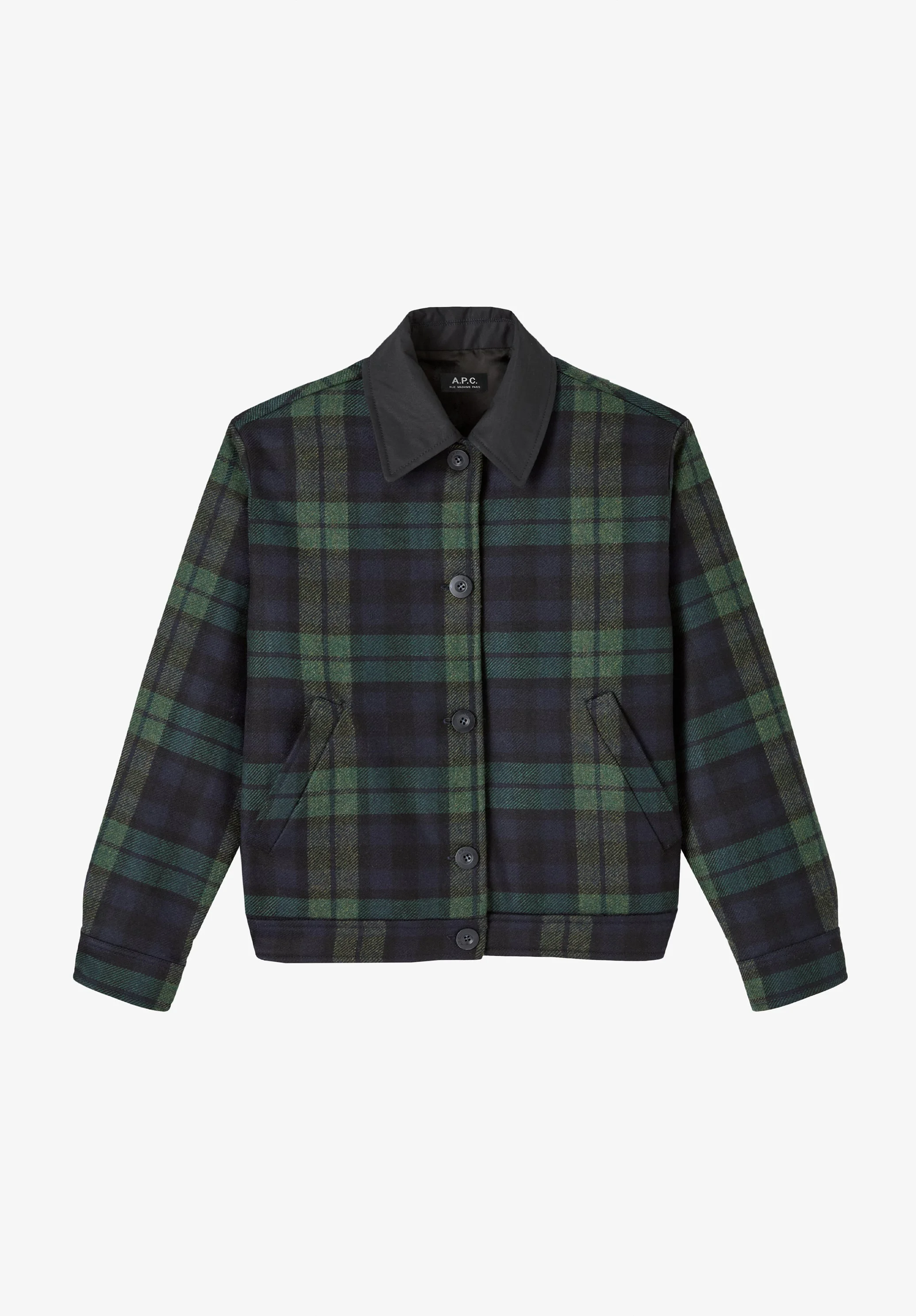 ANNA JACKET - NAVY BLUE CHECKED JACKET - 1