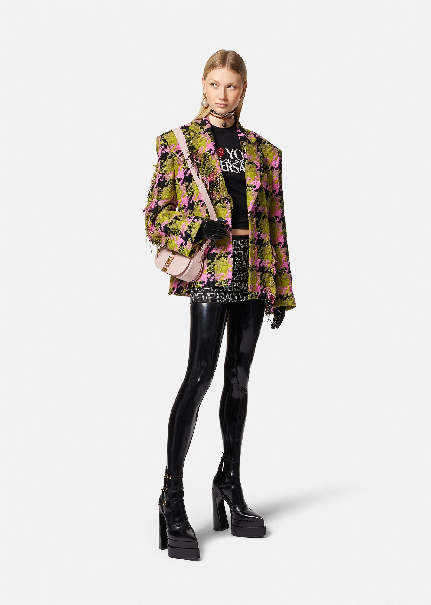 Medusa Frayed Tweed Blazer - 2