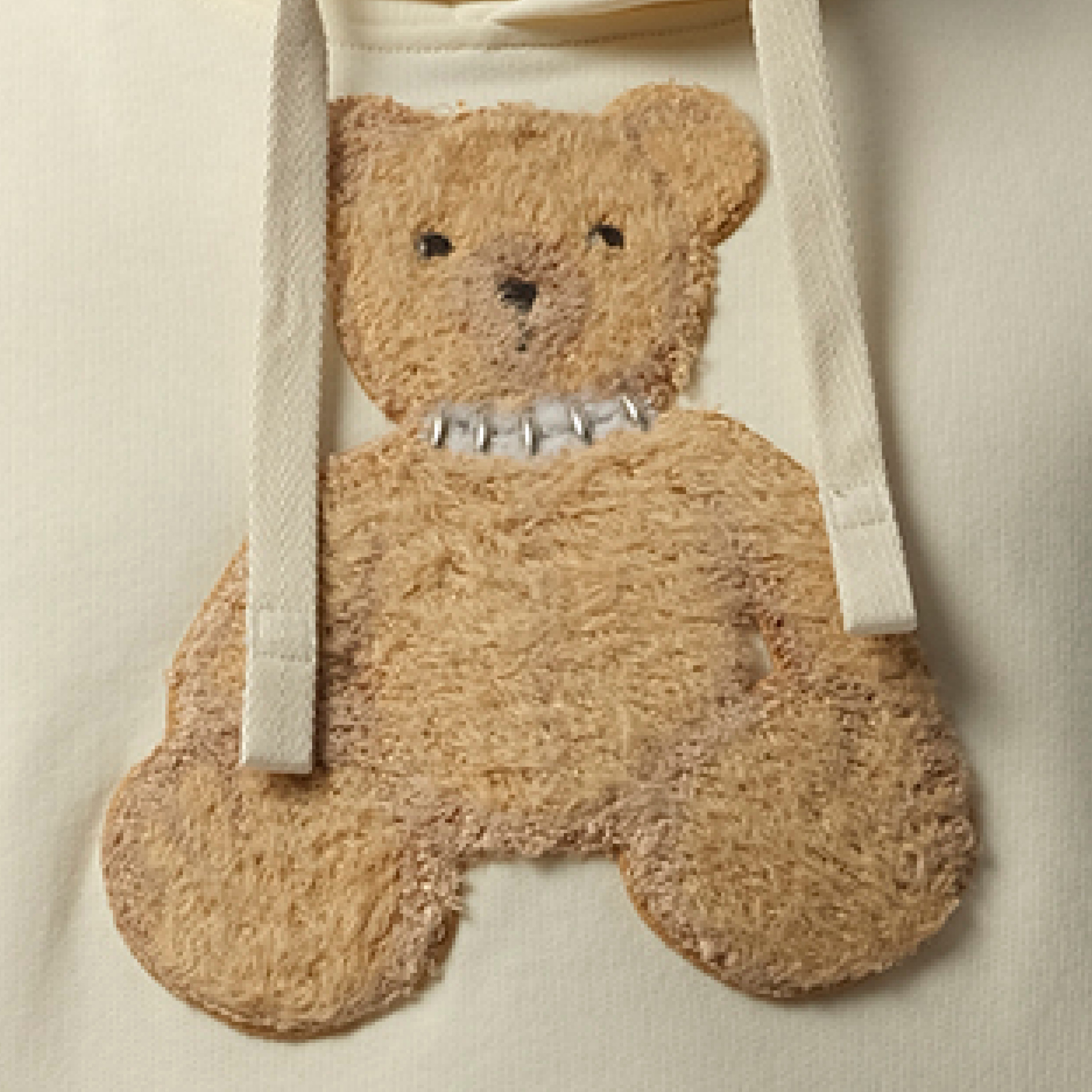 Bear in Mind Hoodie in Off White/Brown - 3