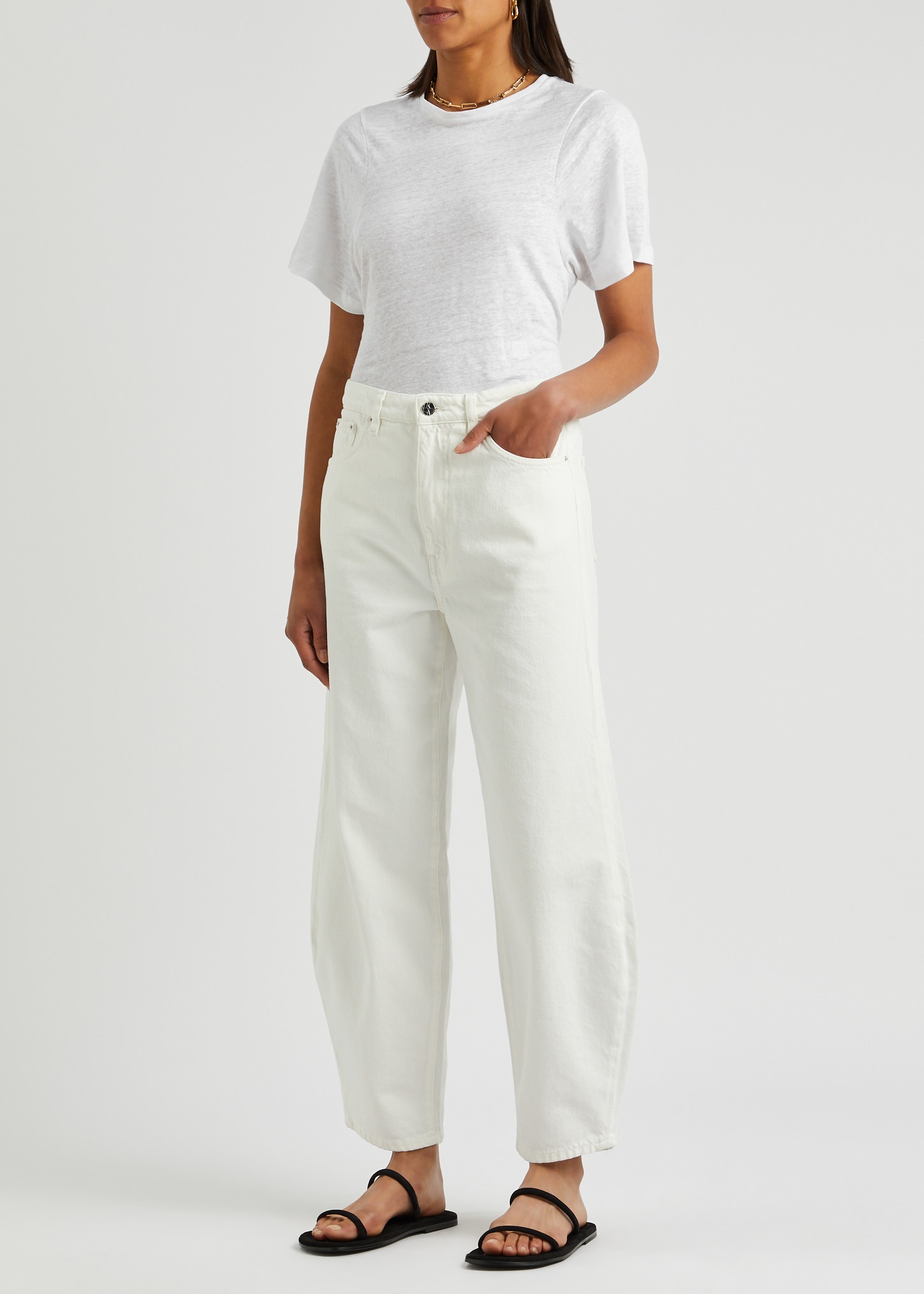 Totême Thin cashmere modal tee off-white