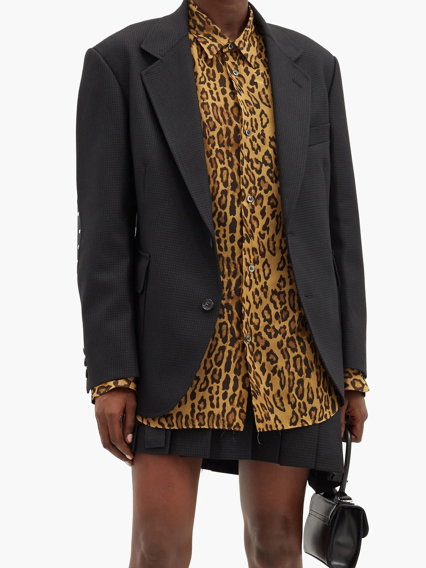 Leopard-print gauze shirt - 2