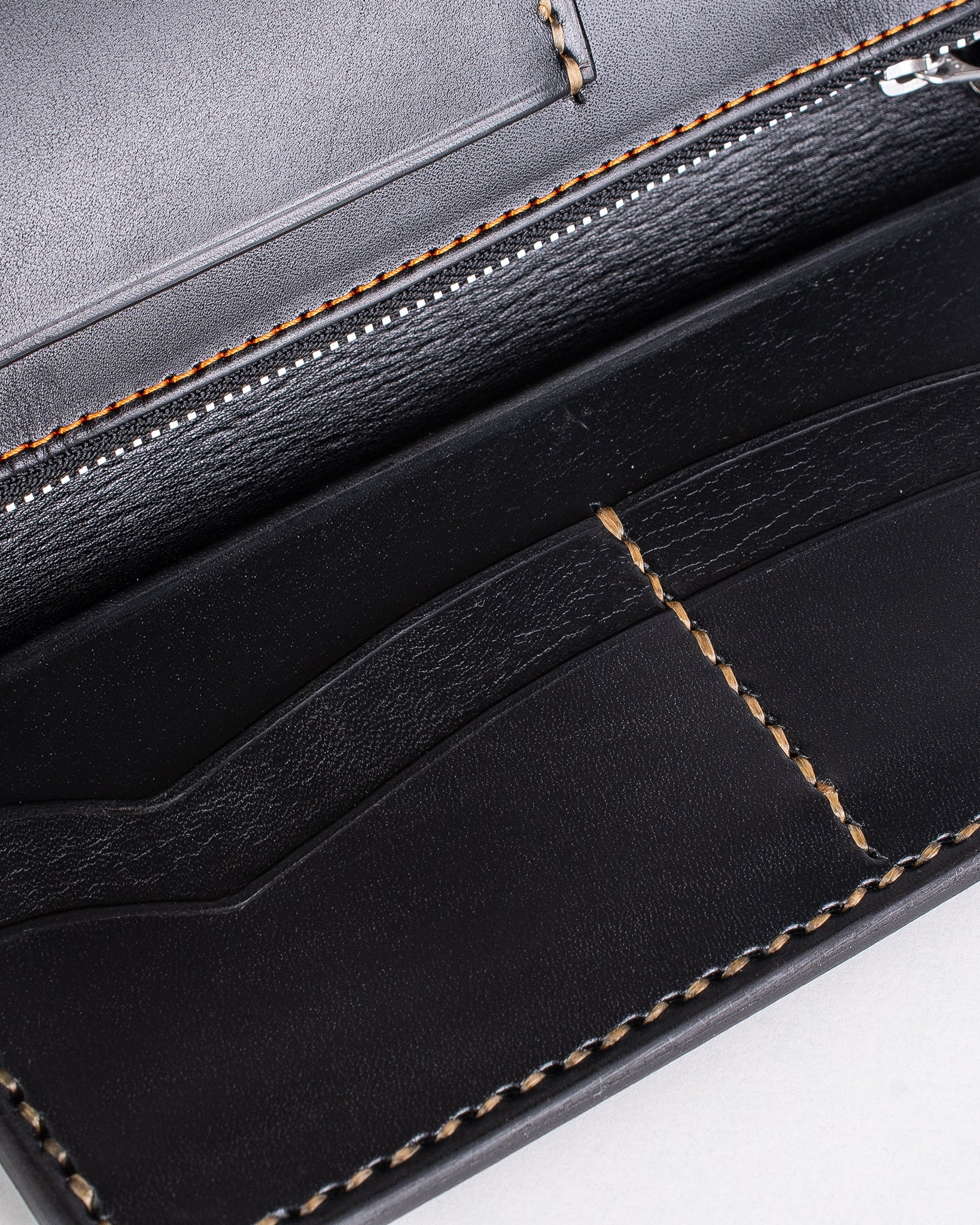 IHG-03-BLK Long Shell Cordovan Wallet - Black - 9