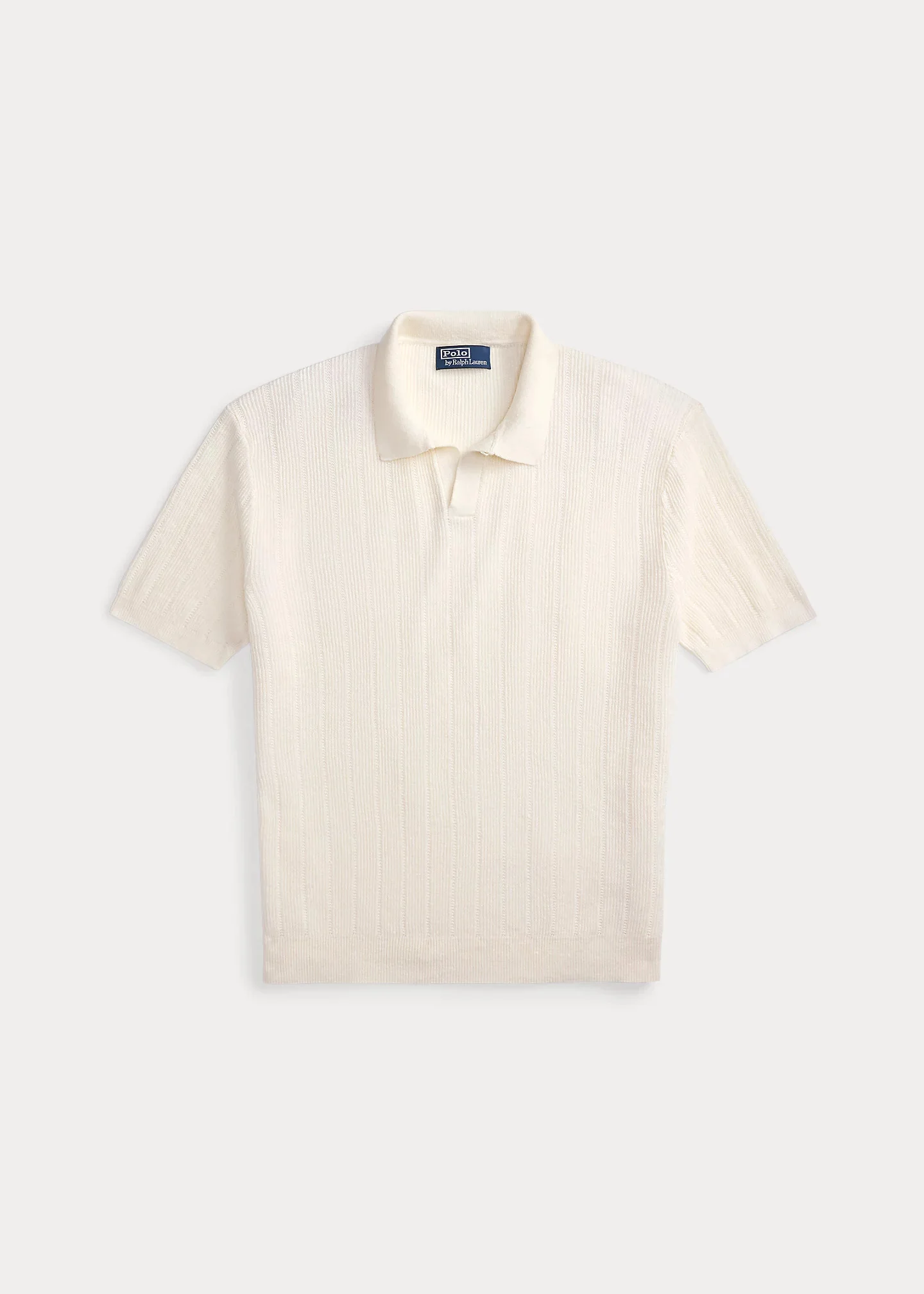 Linen Johnny-Collar Sweater - 1