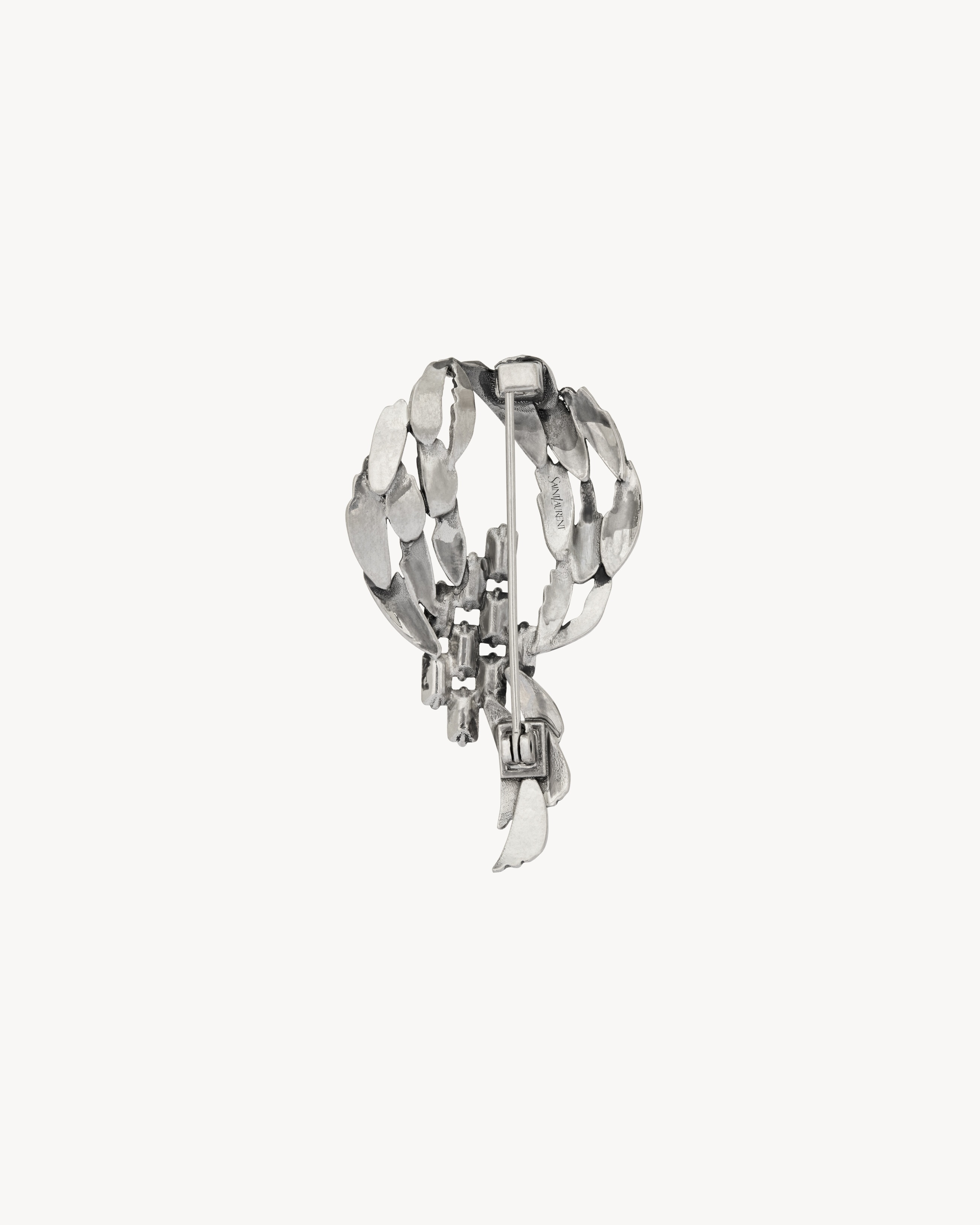 CRYSTAL WATERFALL BROOCH IN METAL - 2