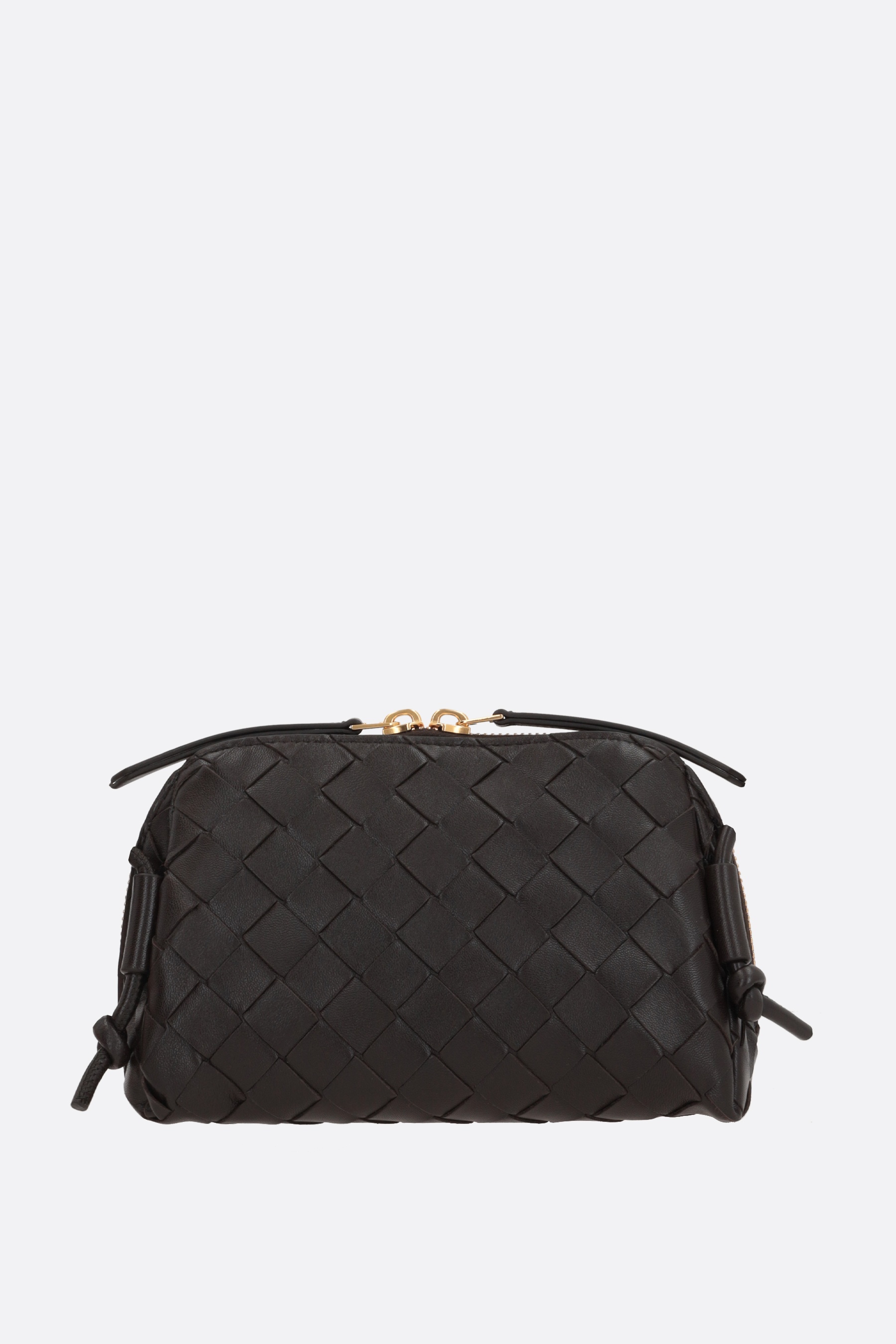 ショルダーバッグ・ポシェット BOTTEGA VENETA CONCERT CROSSBODY BAG IN INTRECCIATO NAPPA Concert Mini Intrecciato leather pouch in black - Bottega