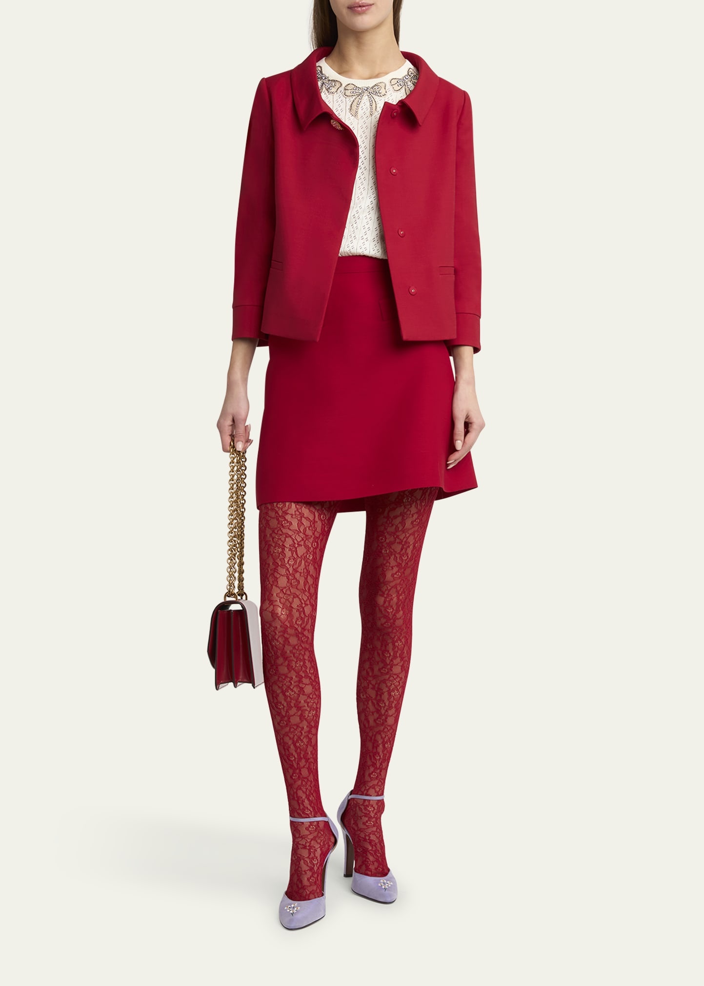 Crepe Couture Heart Button Jacket - 2