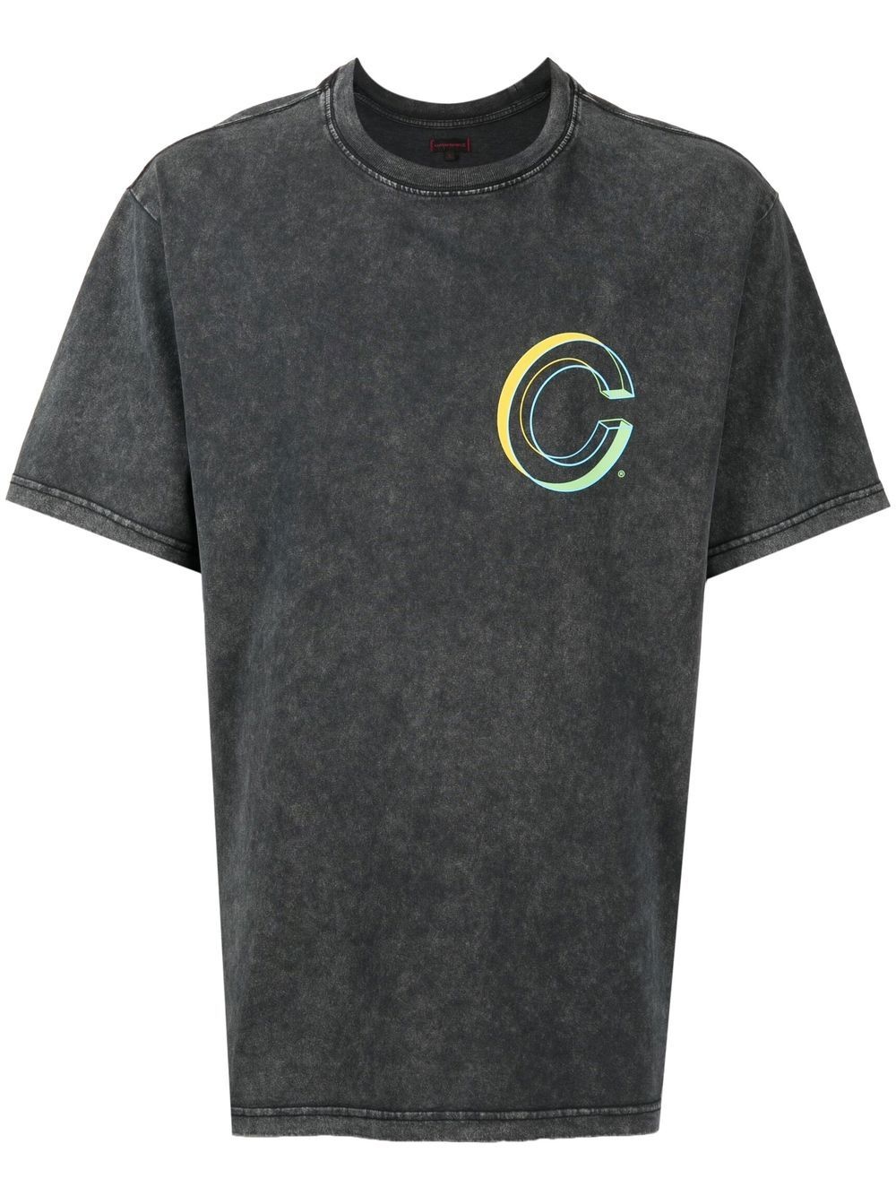 globe-logo acid wash T-shirt - 1