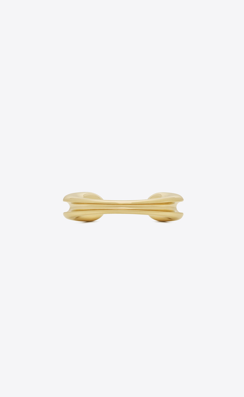 SAINT LAURENT bone bracelet in metal outlook