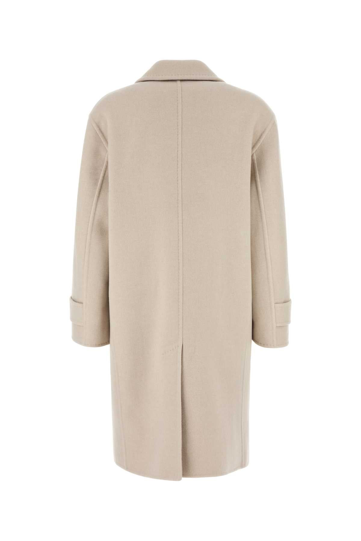 Max Mara Women Sand Wool Blend Nogara Coat - 2