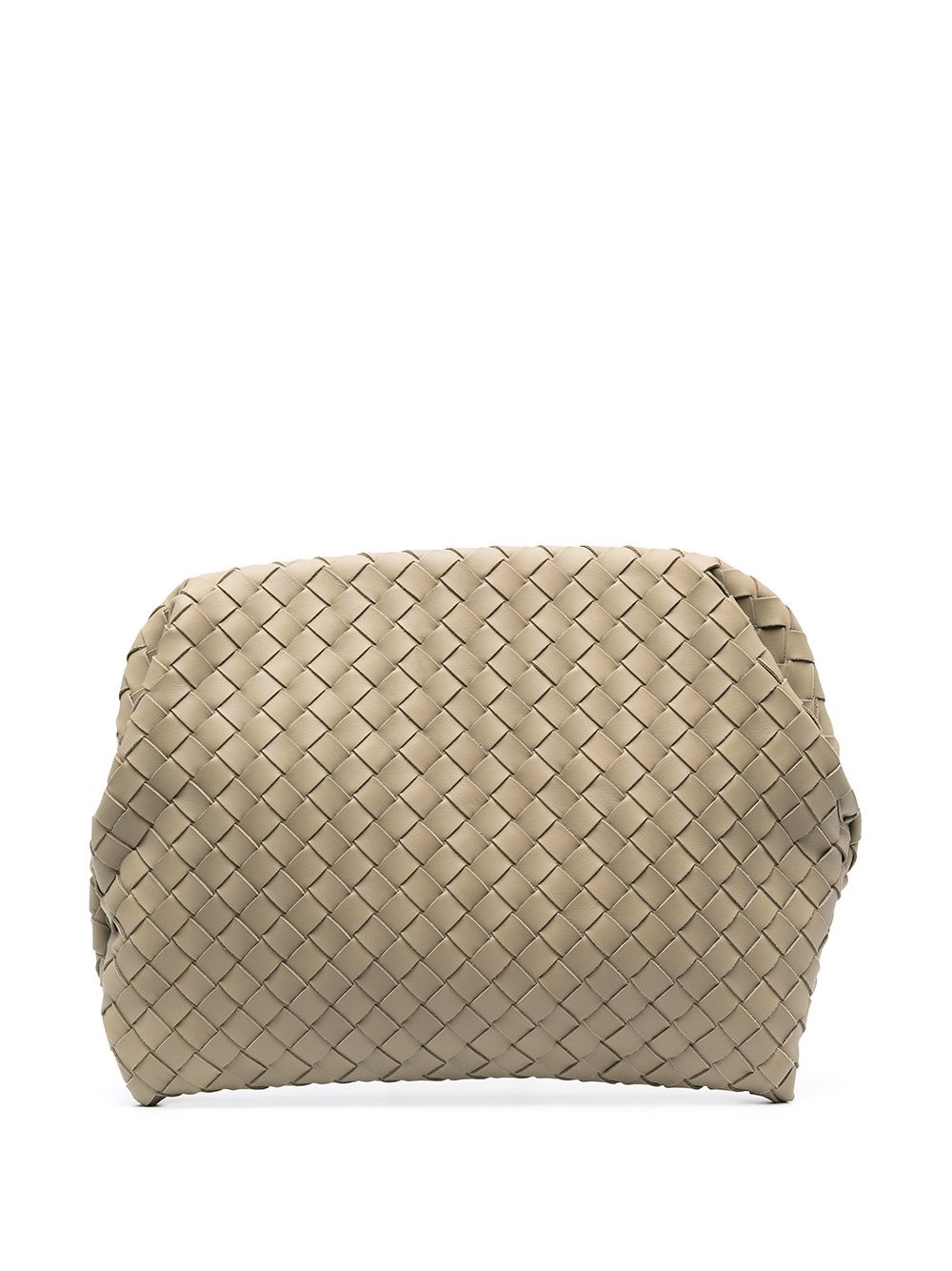 Intrecciato weave clutch bag - 1